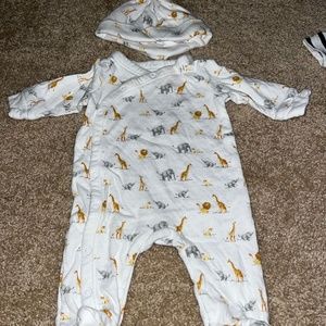 Janie and Jack BABY SAFARI FOOTED 1-PIECE